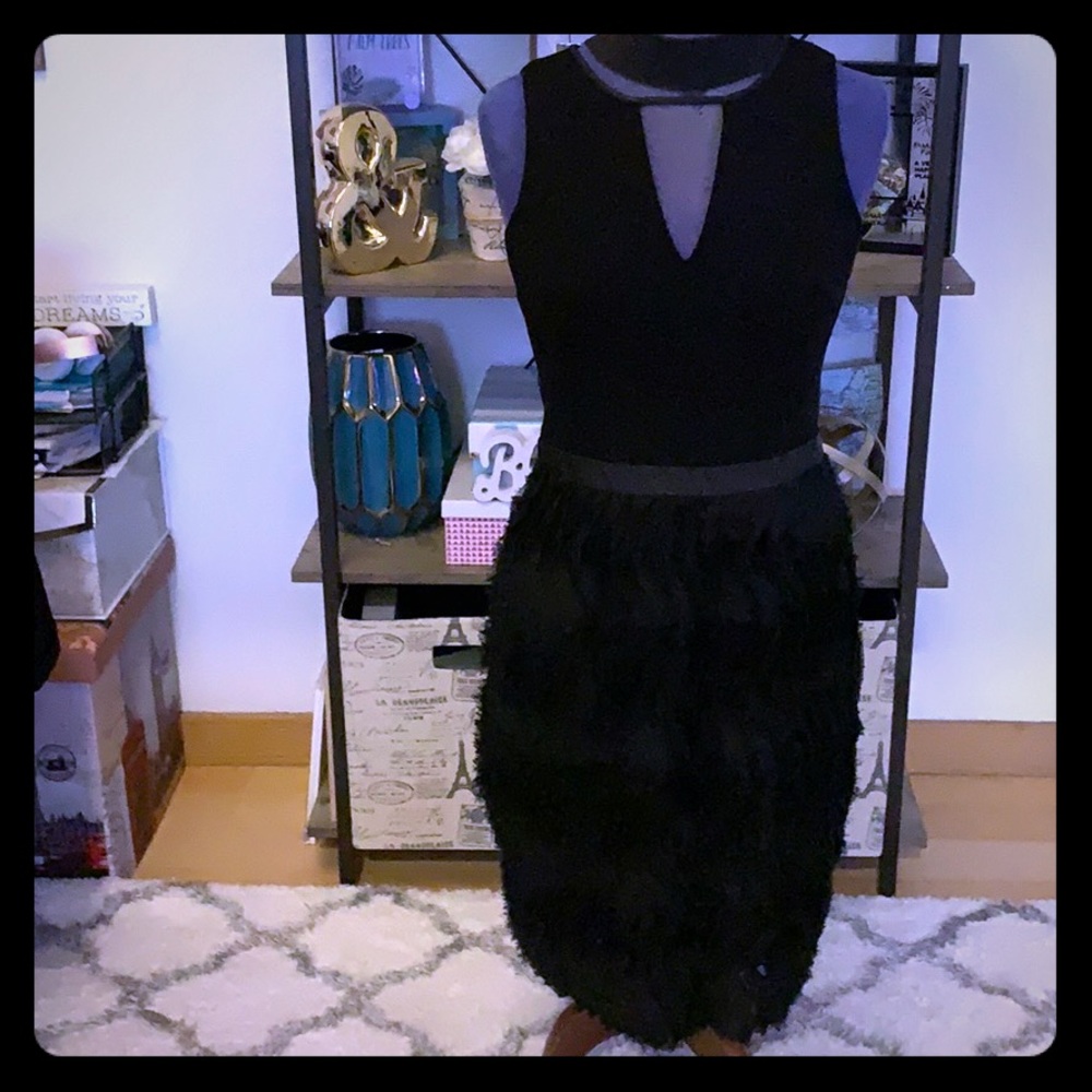 Black ruffle bottom dress size 6